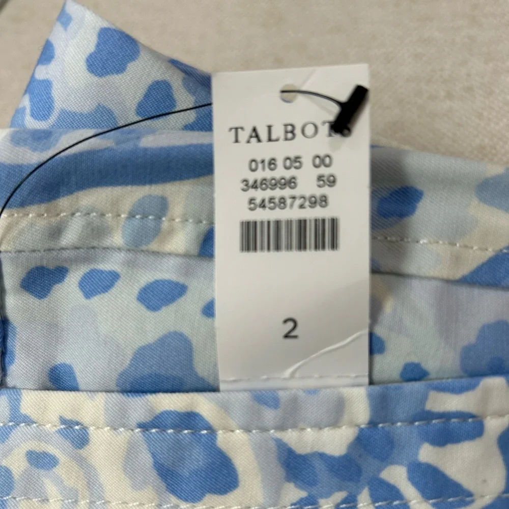 Talbots Relaxed Chino Below Waist Ankle Length Paisley Blue Paisley Size 2 NWT - Picture 7 of 9